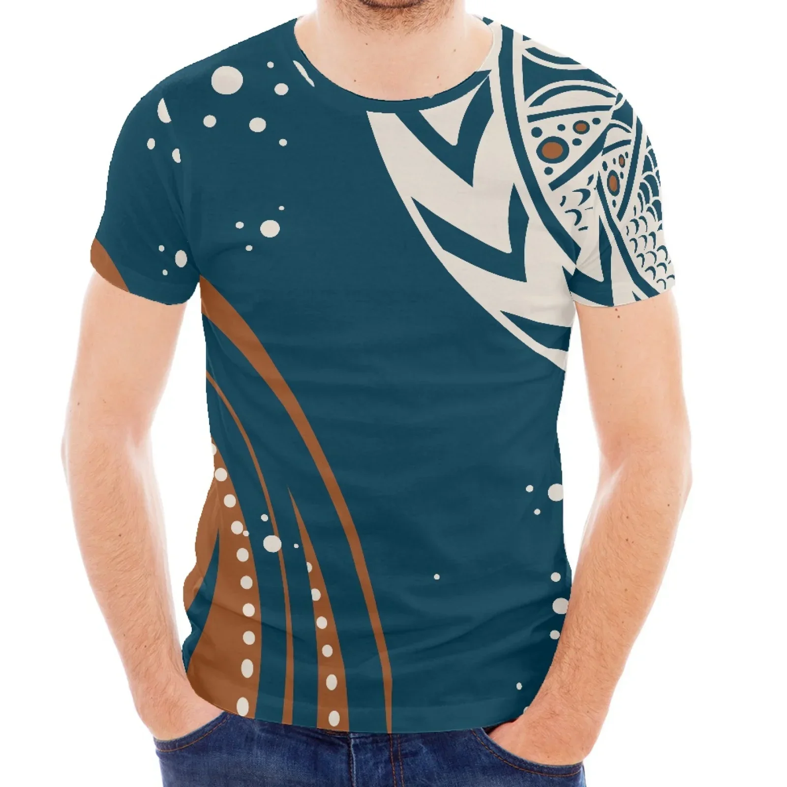 Polynesian Tribal Samoan Totem Tattoo Samoa Prints Summer Vintage Print T-Shirt Casual Men Handsome Holiday Beach Party T Shirt