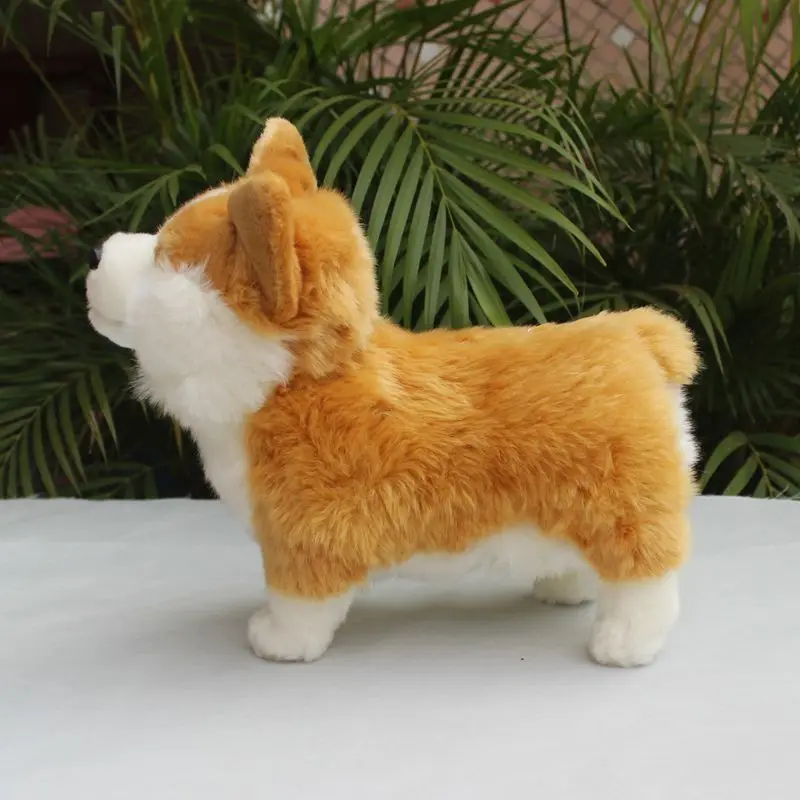 

Искусственная кожа, плюшевые игрушки, милая валлийская карликовая собака, щенок, тряпичная кукла, подарок мужчине, девушке