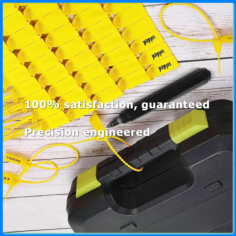 1000 Pcs Plastic Tamper Seals Tags Security Tags Seals Safety Numbered Zip Ties Labels (Yellow)-A68X