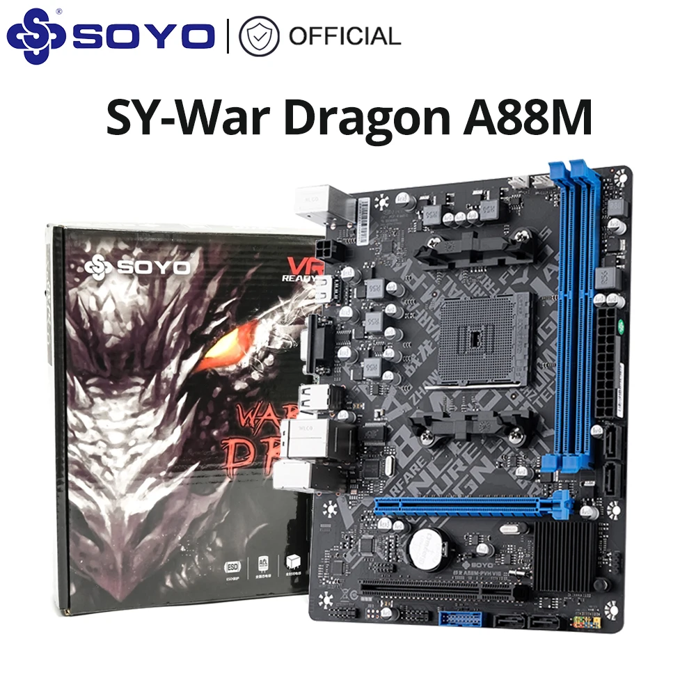 SOYO A88M لعبة اللوحة الأم FM2/FM2 + المقبس دعم AMD A10/A8/A6/A4/Athlon CPU DDR3 الذاكرة SATA3 مكونات الكمبيوتر اللوحة الرئيسية