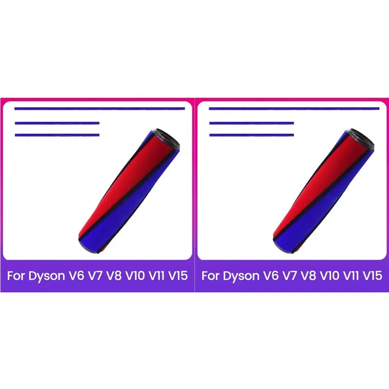 

【ADORN】2X Набор мягких роликовых щеток с плюшевыми полосками для пылесосов Dyson V6 V7 V8 V10 V11, сменные аксессуары