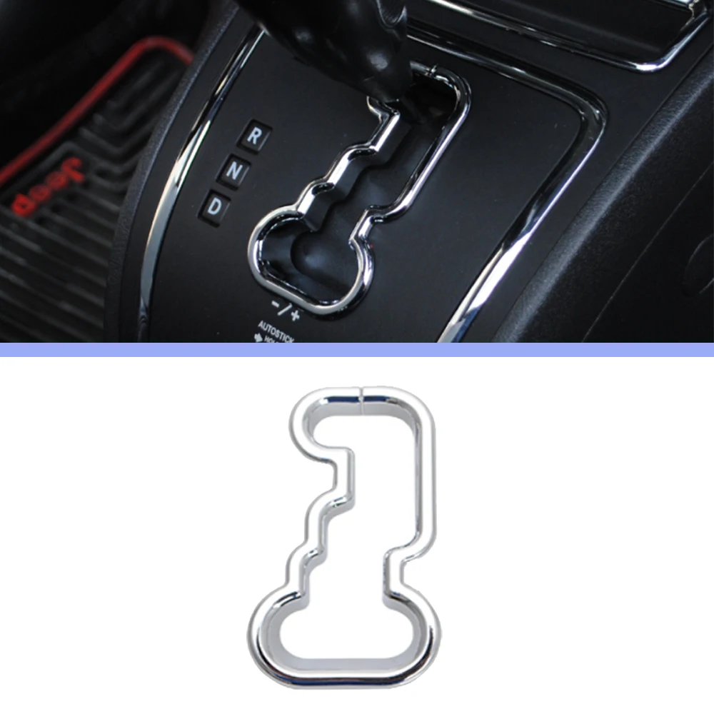 Gear Shift Frame Decal Decoration Cover Trim for Jeep Compass 2007-2016/ Patriot 2011-2016 Car Interior Accessories ABS Chrome