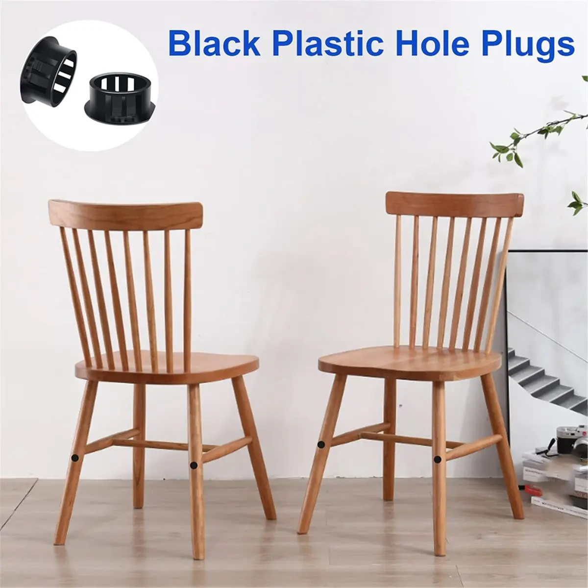 135Pcs 8 Sizes Nylon Plastic Hole Plugs Round Drill Hole,Furniture Cabinet Insert End Caps Industrial Hardware & Plugs