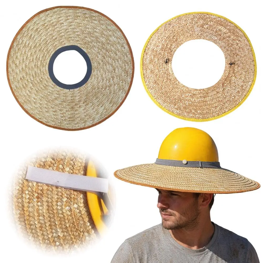 Construction Sun Protection Hat Brim, Hat Brim Replacement, Universal Fit Straw Sun Visor Industrial Hard Hat Accessory