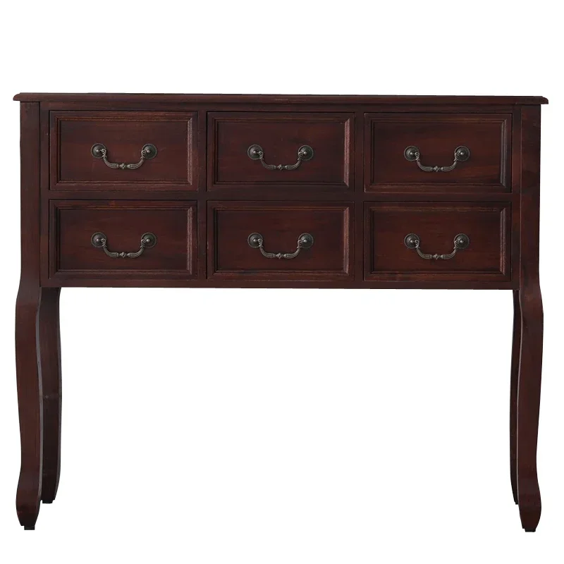 Entryway Cabinet Durable Solid Wood Furniture Vintage Sideboard Tea Table for Living Room