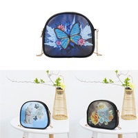 1 DIY animal diamond painting set, DIY single-shoulder chain crossbody bag, handcrafted diamond art crossbody bag with zipper