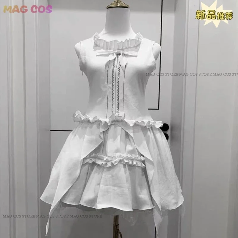 Jeu maravilhoso refcosplay traje pour femme, tóquio ashima, zakflats cosplay, robe blanche, jupe, uniforme scolaire