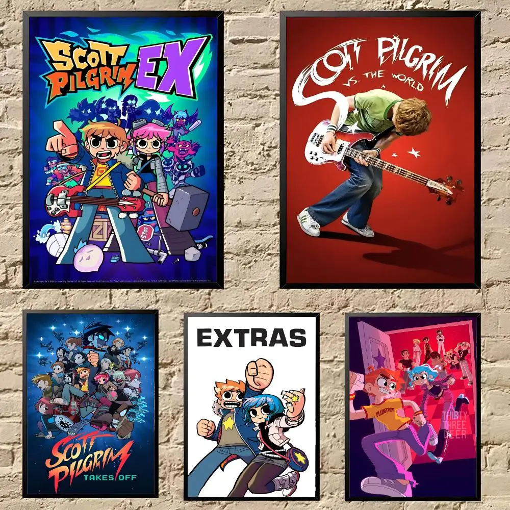 Scott Pilgrim Takes-S Off Poster Poster HD Self Adhesive Waterproof Wall Art Ideal For Home Office Dorm Bedroom Great Gift