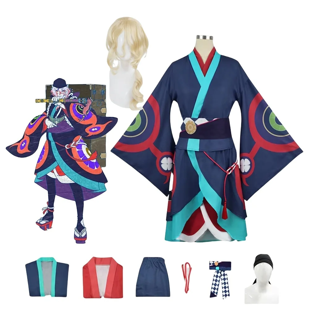 

Anime Mononoke Cosplay Medicine Seller Costume Kimonos Mononoke Wig