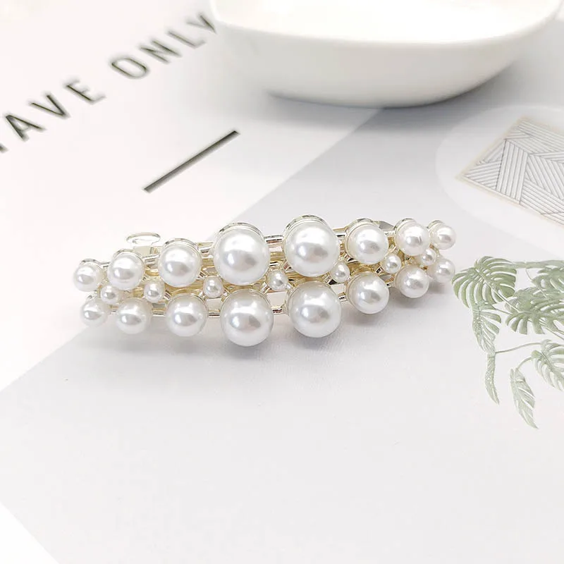 

Fashionable pearl hairpins, women's bangs, hair clips, high-end and exquisite headwear and hair accessories