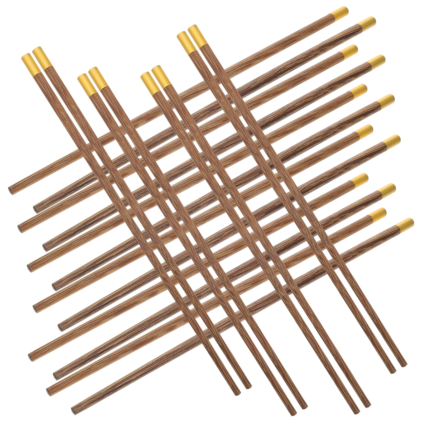 

10pcs Chicken Wing Wood Chopsticks Reusable Metal Eating Utensils Lightweight Travel Camping Corrosion Resistant Dinner