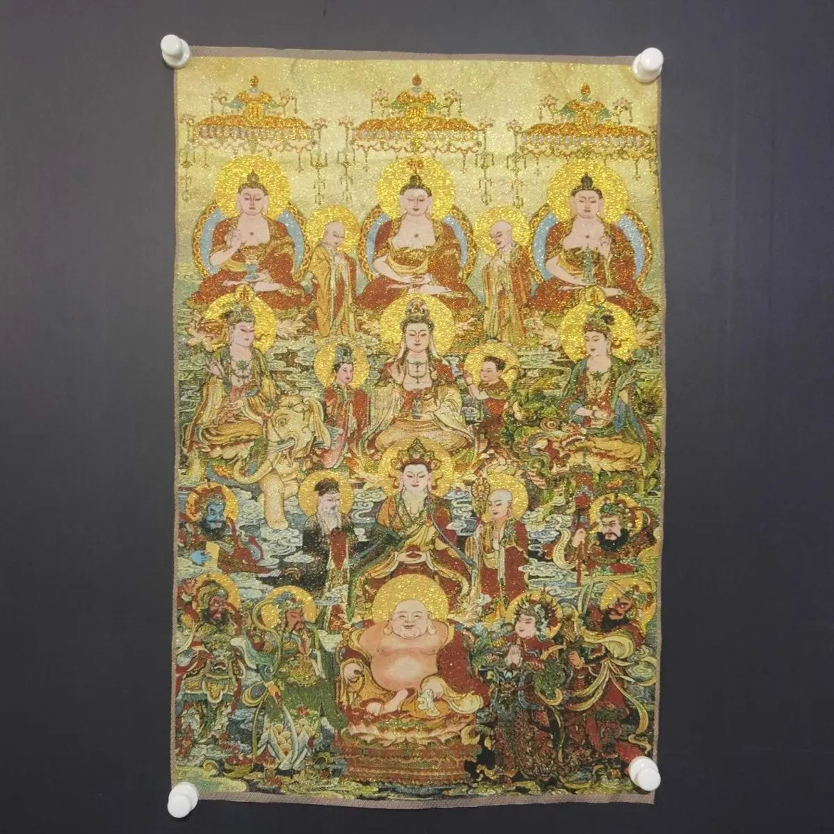 Vintage Buddha Statues Thangka Tapestry Religious Zen-inspired Wall Decor Buddhist Meditation Home Temple Decor