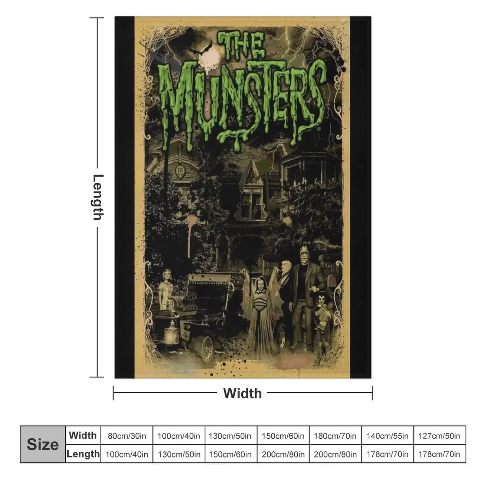 THE MUNSTERS Throw Blanket for winter blankets and throws Blankets