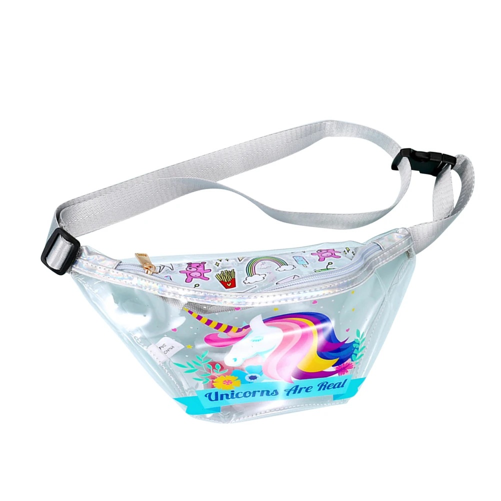 

Waterproof Sports PVC Waist Bag Lightweight Adjustable Unicorn Pouch Women Transparent Chest Pack Bum Bag Travel Hiking Bike
