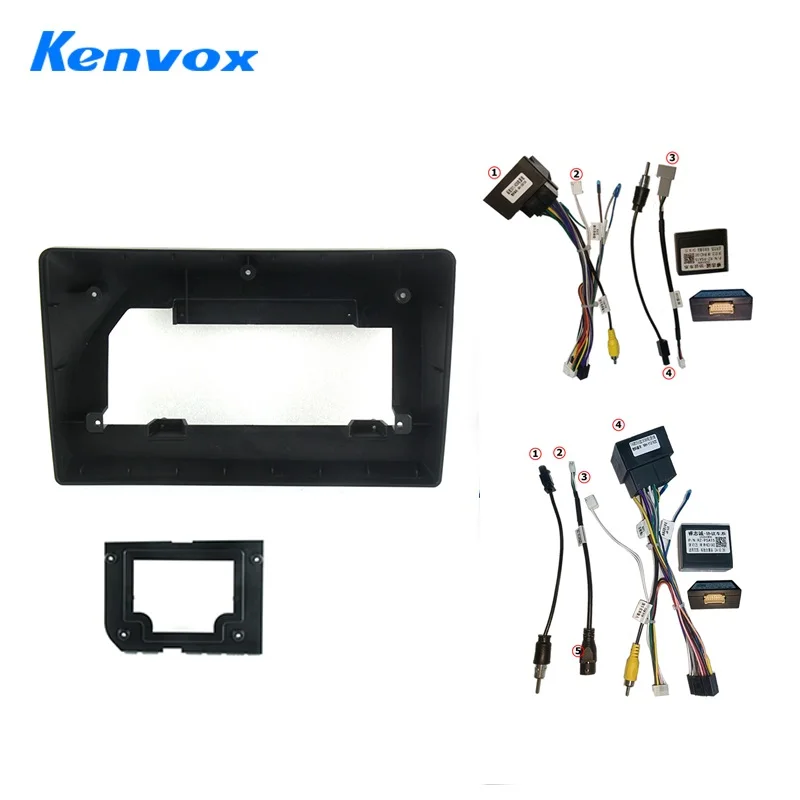 KENVOX Car Android Radio Frame For Citroen C5 2008 2017 10.1 inch 2DIN Fascia Stereo Panel Harness Wire Canbus Box