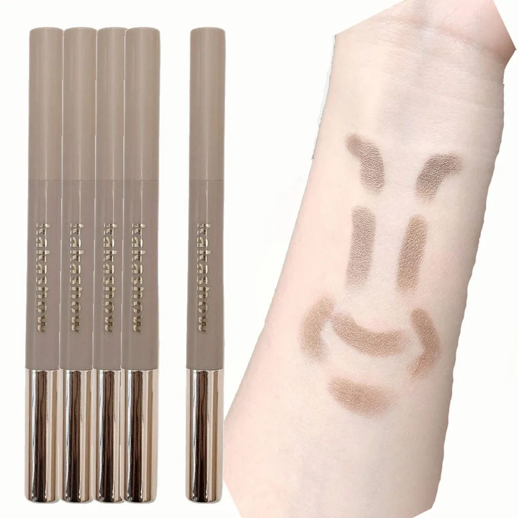2-in-1-Konturierstift mit Pinsel, Gesichtskonturierstift, neutrale Bronzer-Make-up-Stifte, 3D-Konturierstift für Gesicht und Körper