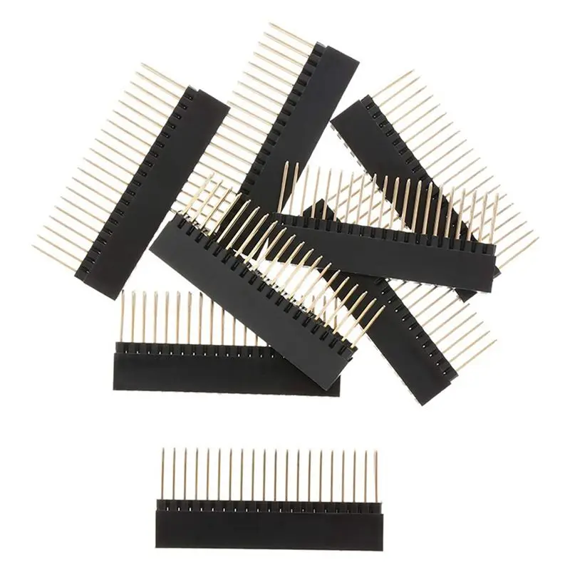 40PCS,2X20(40 Pin) Extra Tall Female 0.1 Inch Pitch Stacking Header For Raspberry Pi A+/B+/Pi 2/Pi 3 Extra Tall Header