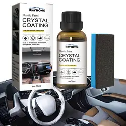 30ml Interior Plastic Parts Retreading Crystal Agent Coating Wax Renewed Plastic Restore Long-lasting Liquid Car Maintenance