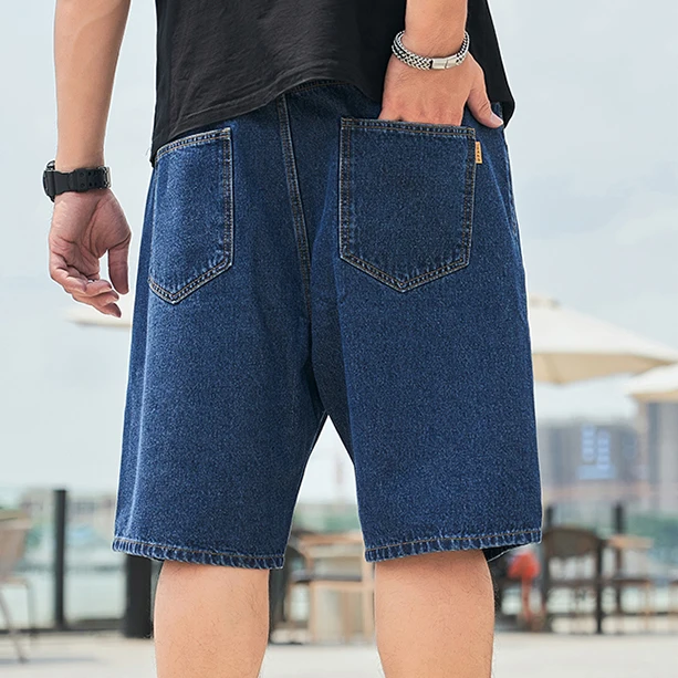 Plus Size Jeans Shorts for Men 32-48 Men\'s Loose Casual Short Pants Big Size Short Denim Pants 70-140kg