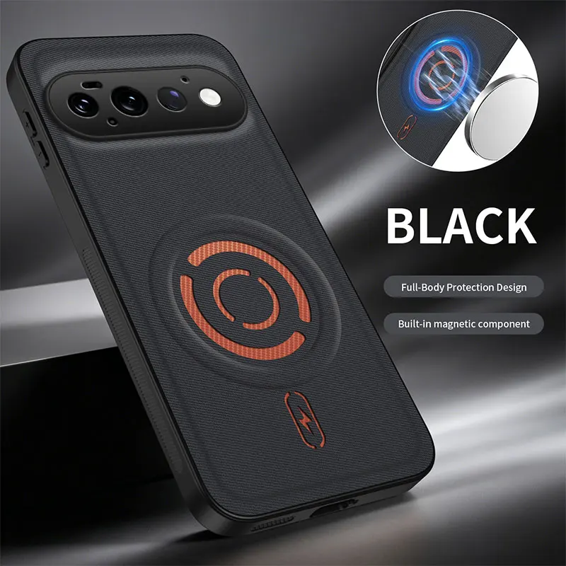 Luxe hoesje voor Magsafe voor Google Pixel 11 10A 10 9A 10 Pro XL 8A 8 7A 7 Pro Tech Stijlvolle PU lederen magnetische schokbestendige hoes