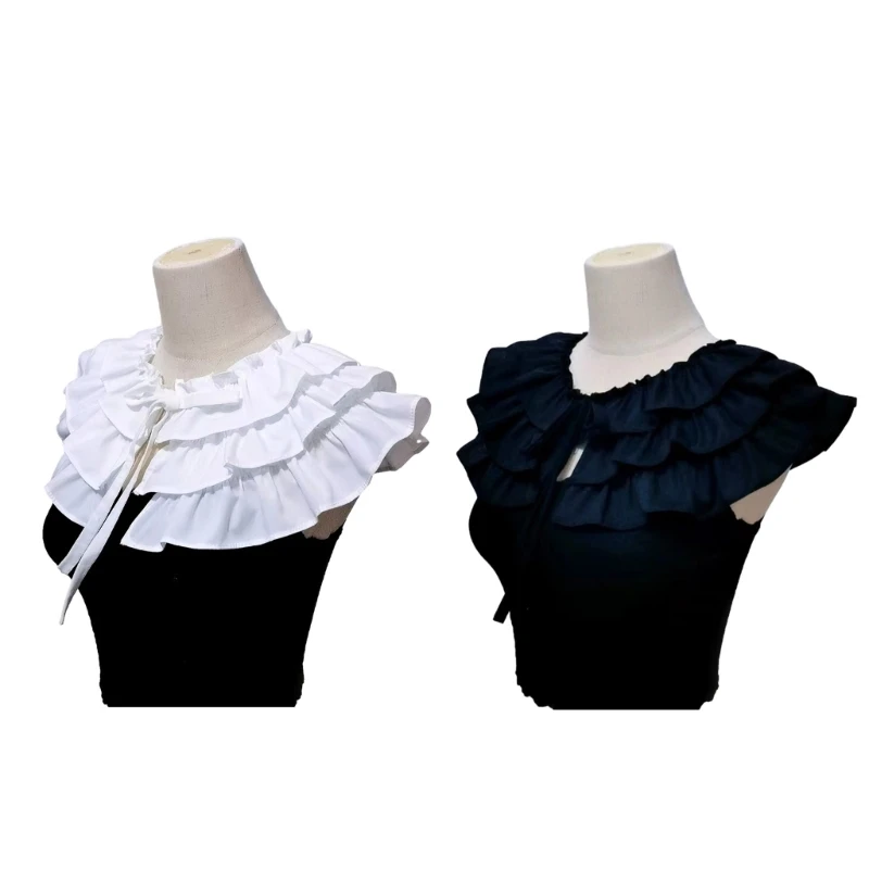 Collar Shawl Sweet Ruffled Shawl Matching Cheongsam Qipao Women Collar Decorative Shirt Collar Dress Collar Dropship