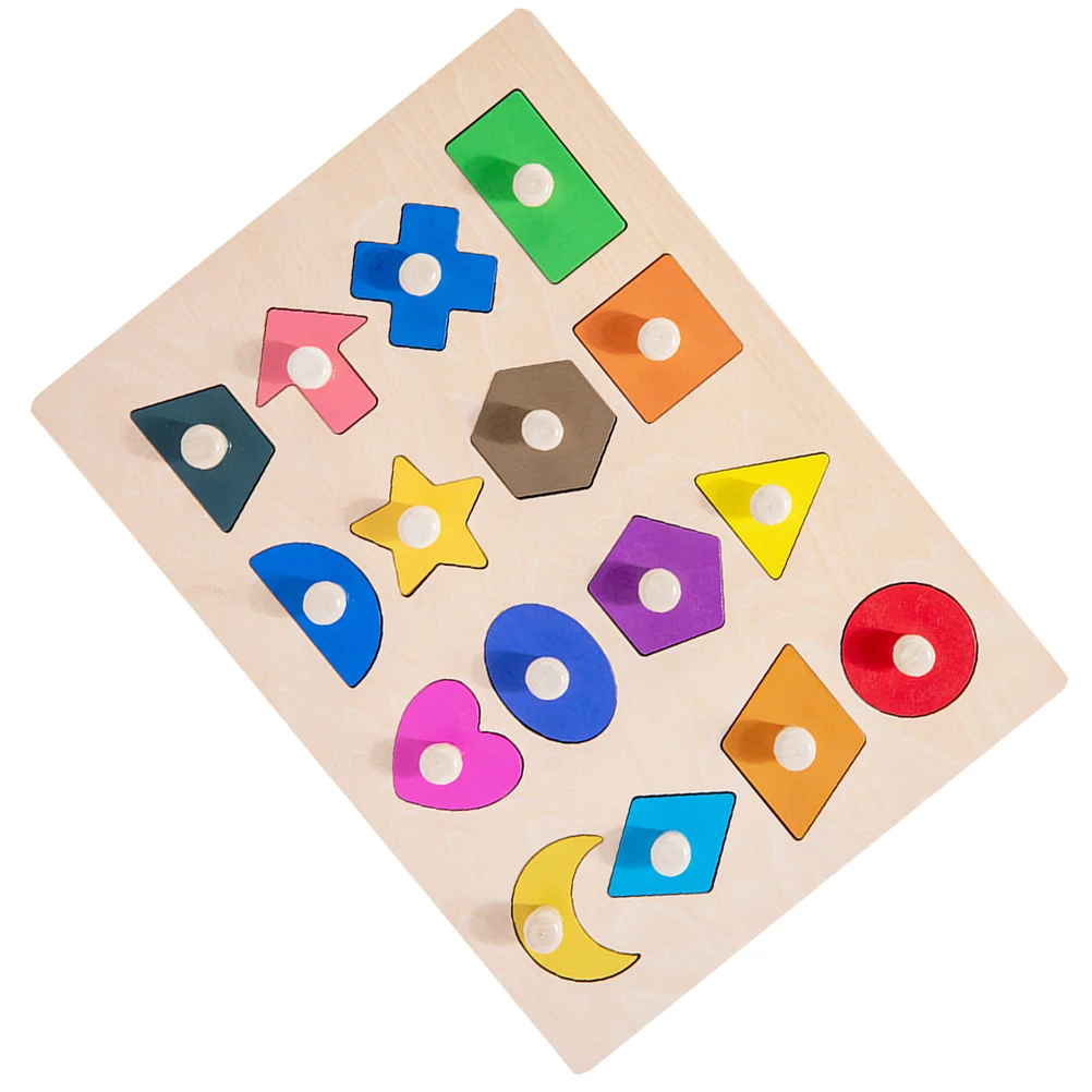 Planche de Puzzle magnétique, jouets colorés en bois, reconnaissance de forme, jouet éducatif, apprentissage domestique, Puzzle intéressant pour tout-petits, sûr