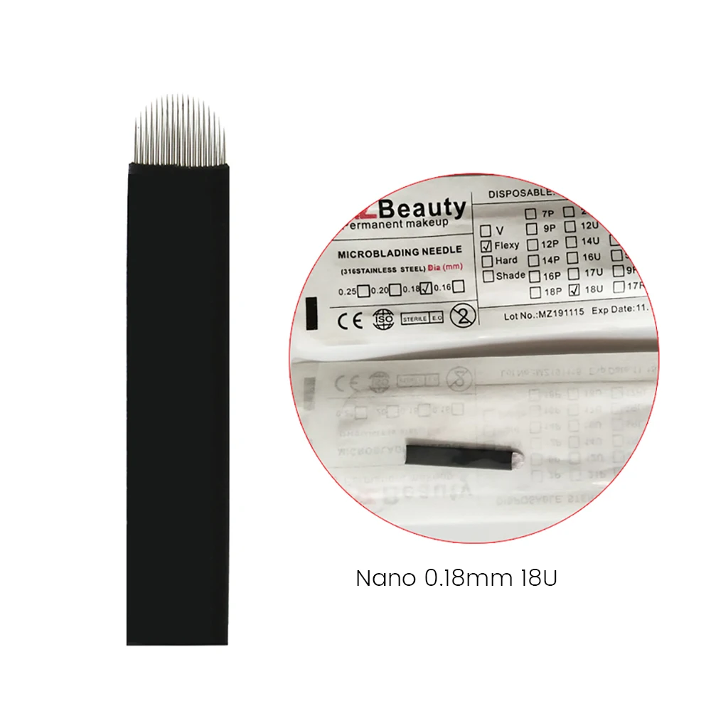 Extremely Thin 0.18 mm 0.16mm Nano blades Microblading Needles Tattoo Manual Pen Tools Microblade With Exp Date LOT NO. Agujas