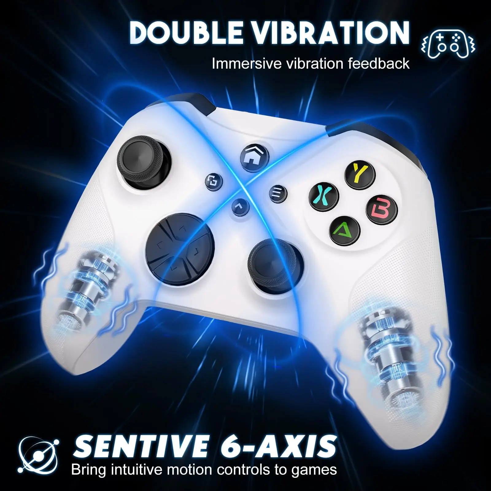 Controller for Xbox Series X/S/Xbox One/S/Android/PC/Steam Wireless Joystick with Dual Vibration Macro Turbo Gaming Gamepads