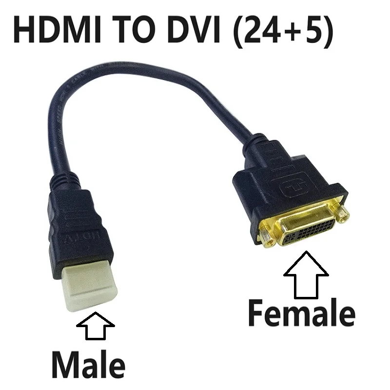 0,3 м HDMI-совместимый кабель DVI-I 24 + 5, видеоадаптер, шнур HDTV HDMI DVI-I 24 +5, кабель для ПК, HDTV, DVD, ЖК-дисплей, дропшиппинг