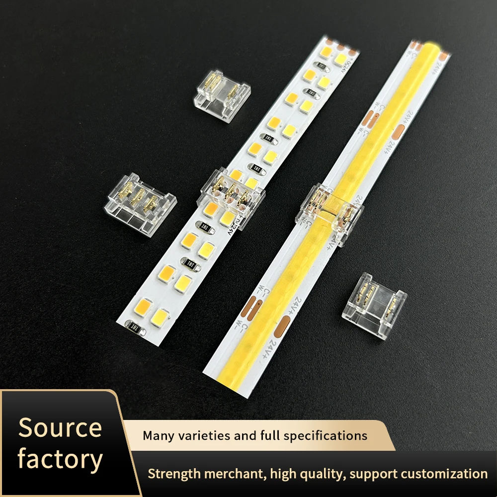 3p SMTCOB light stripsolderlessindirect connector connector right angle L-shaped corner crystal buckle with no hidden area 10PCS