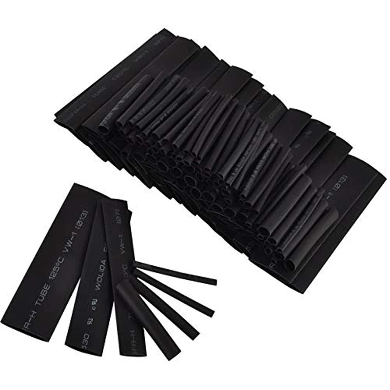 127Pcs Heat Shrink Tube Sleeving Tubing Assortment Kit Electrical Connection Electrical Wire Wrap Cable Waterproof Shrinkage 2:1