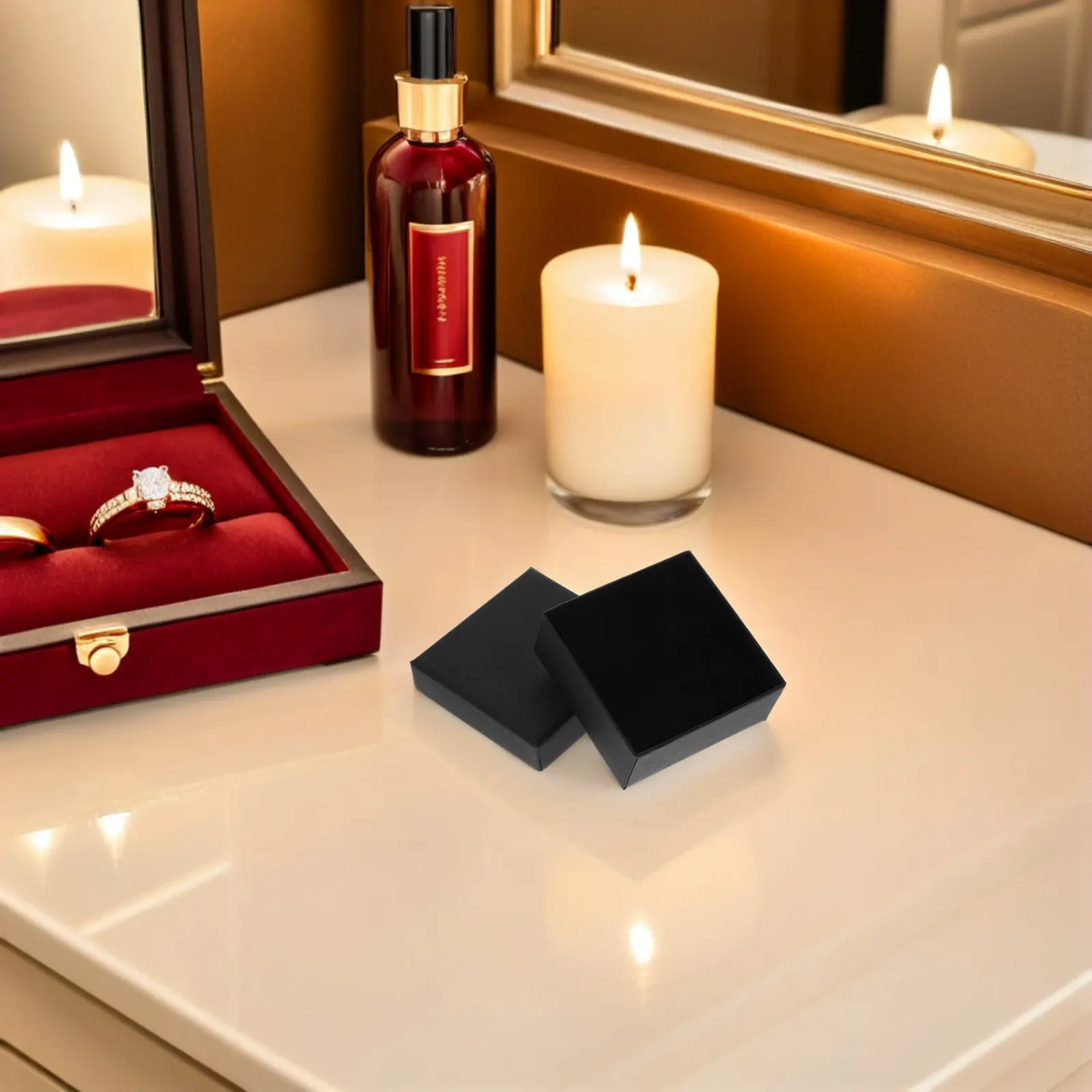 

15Pcs Decorative Jewelry Box Packaging Set Compact Portable Travel Friendly with Protective Liner for Rings Earrings Necklaces