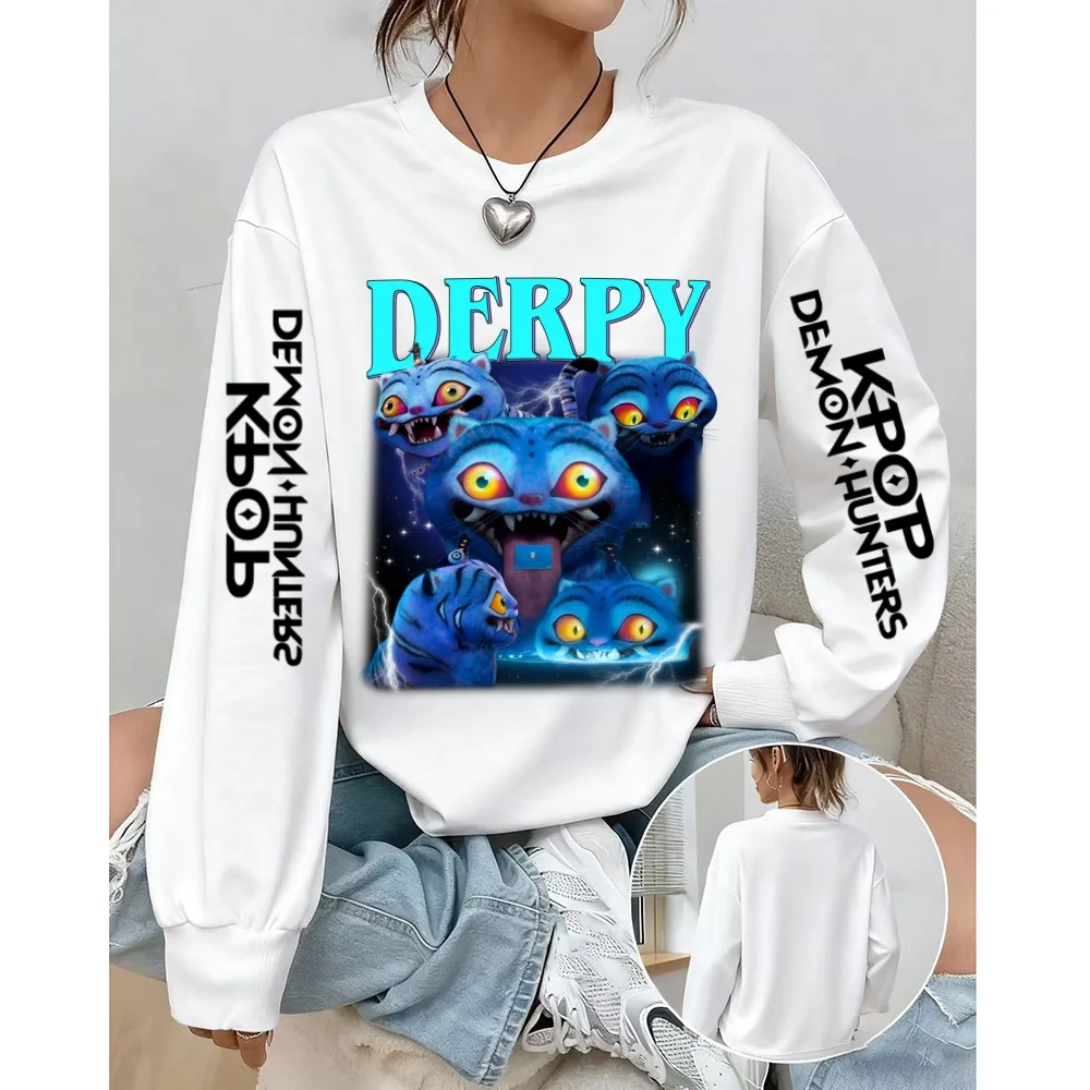 Толстовка в подарок фанату, детская толстовка с капюшоном в стиле манга Huntrix Kpop Devil Hunter для взрослых, милая толстовка с тигром в стиле Харадзюку