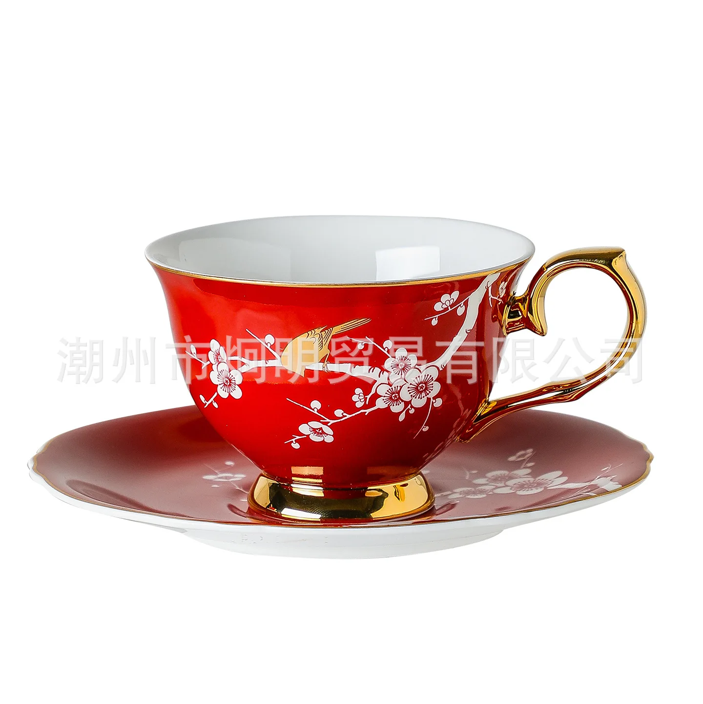 High-end European luxury bone china coffee cup set, water cup, British afternoon tea set