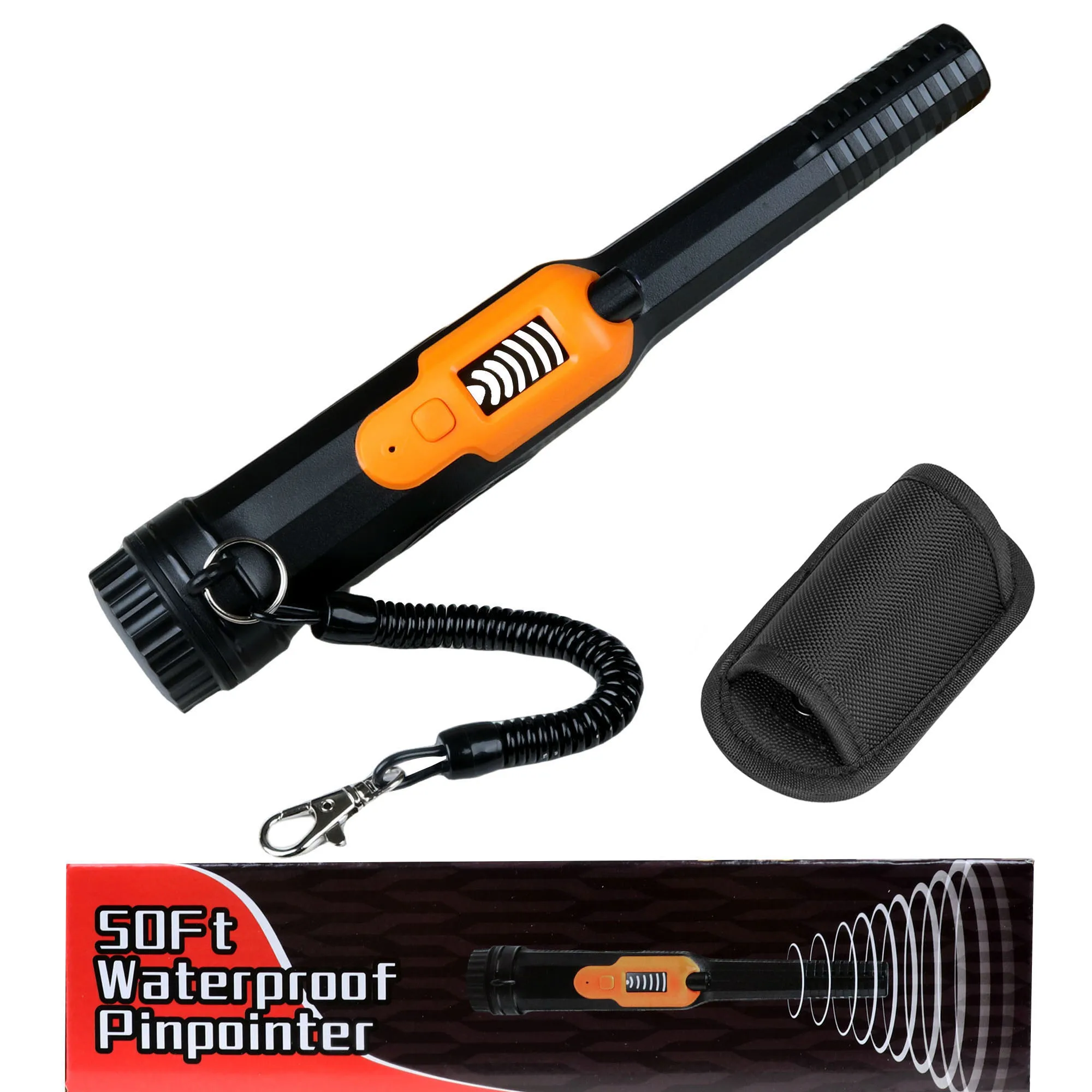 IP68 Full Waterproof Pinpointer Metal Detector with LCD Display,High Sensitive Underwater Pin Pointer,3 Modes Portable Pinpointe