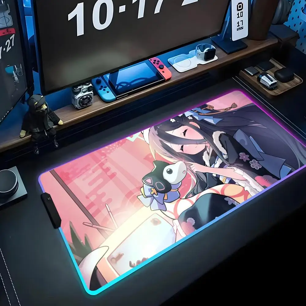 

Коврик для мыши Alice tendou RGB Gaming Mousepad Большой светодиодный коврик для ПК Настольный коврик Светящийся коврик для мыши Большие коврики для клавиатуры Настольный коврик с подсветкой