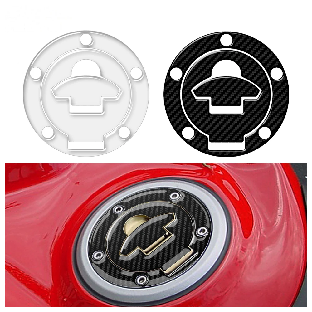 Transparent Motorcycle Fuel Cap Protection Sticker for Ducati Models Up To 2008 (5 Holes)