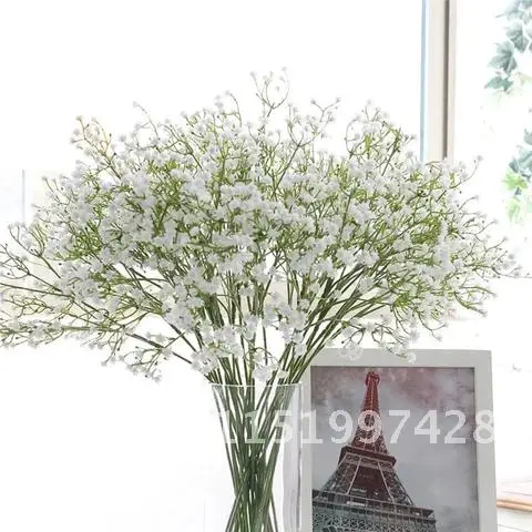 1pc Fake Silicone Baby's Breath Flower Gypsophila Artificial plant for Wedding Home Hotel Party Decoration 5 Colors