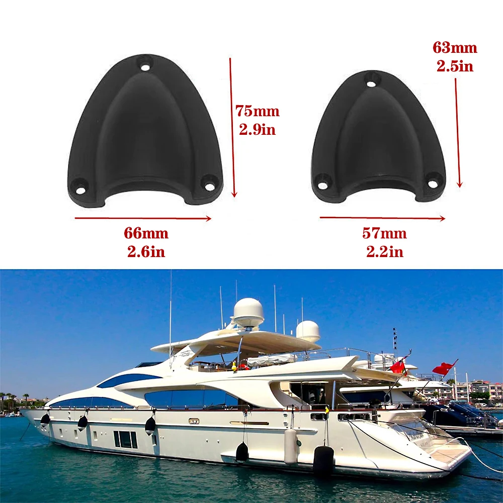 2 قطعة غطاء فتحة تهوية كابل الأسلاك البحرية مع 3 مسامير ، غطاء فتحة تهوية البلاستيك صدفي لليخوت القارب #2