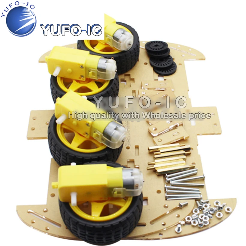 Smart Car Chassis 4 driver/coder a cinghia cronologica di potenza/velocità ZK-4 Wd 255*155 X-0.4