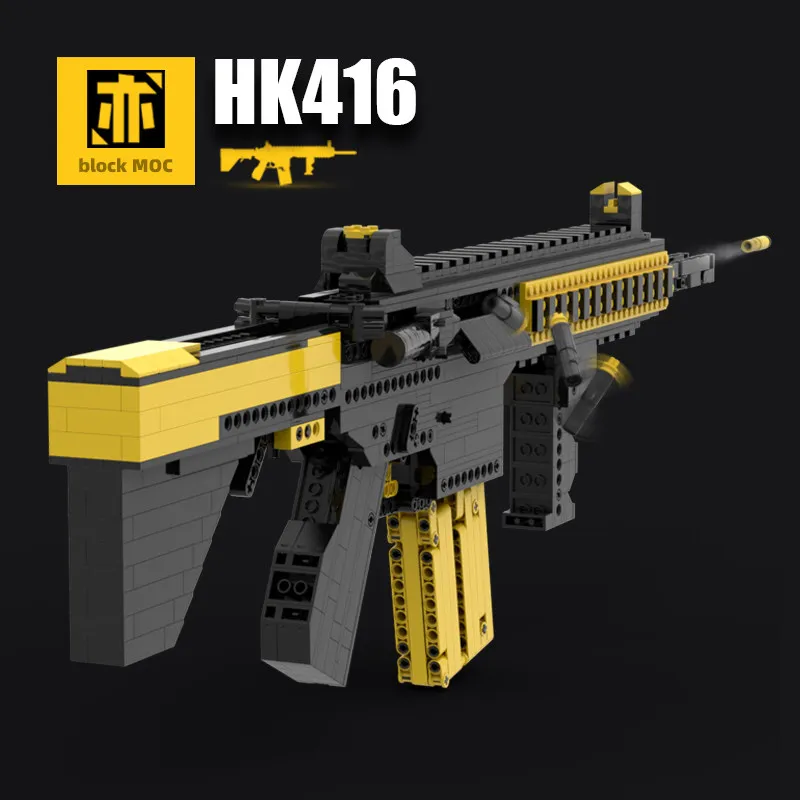 

1063PCS M416 Assault Rifle Building Blocks Emissibility With Bullet Assemble Gun Bricks Weapon Toy Gift For Military Fan