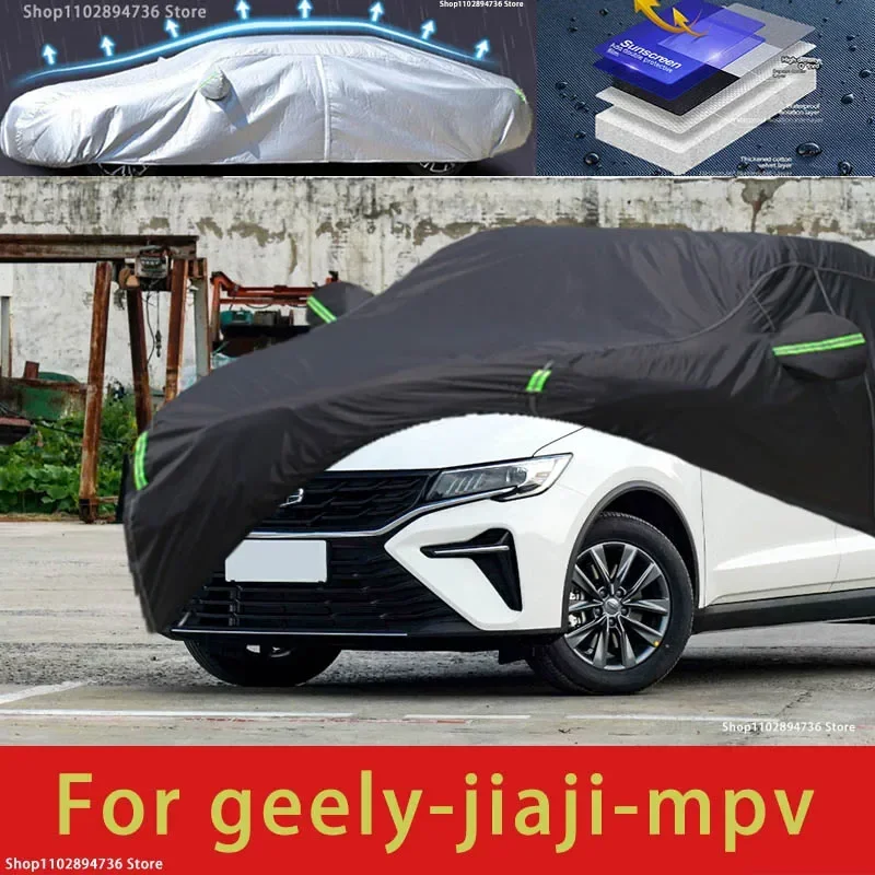 

For Geely Jiaji Fit Outdoor Protection Full Car Covers Snow Cover Sunshade Waterproof Dustproof Exterior black car cover