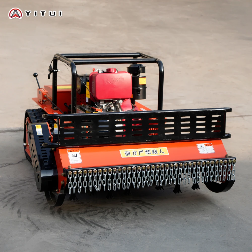 Customized Lawn Mower Low Fuel Consumption Diesel Engine Strong Power Manganese Steel Blades