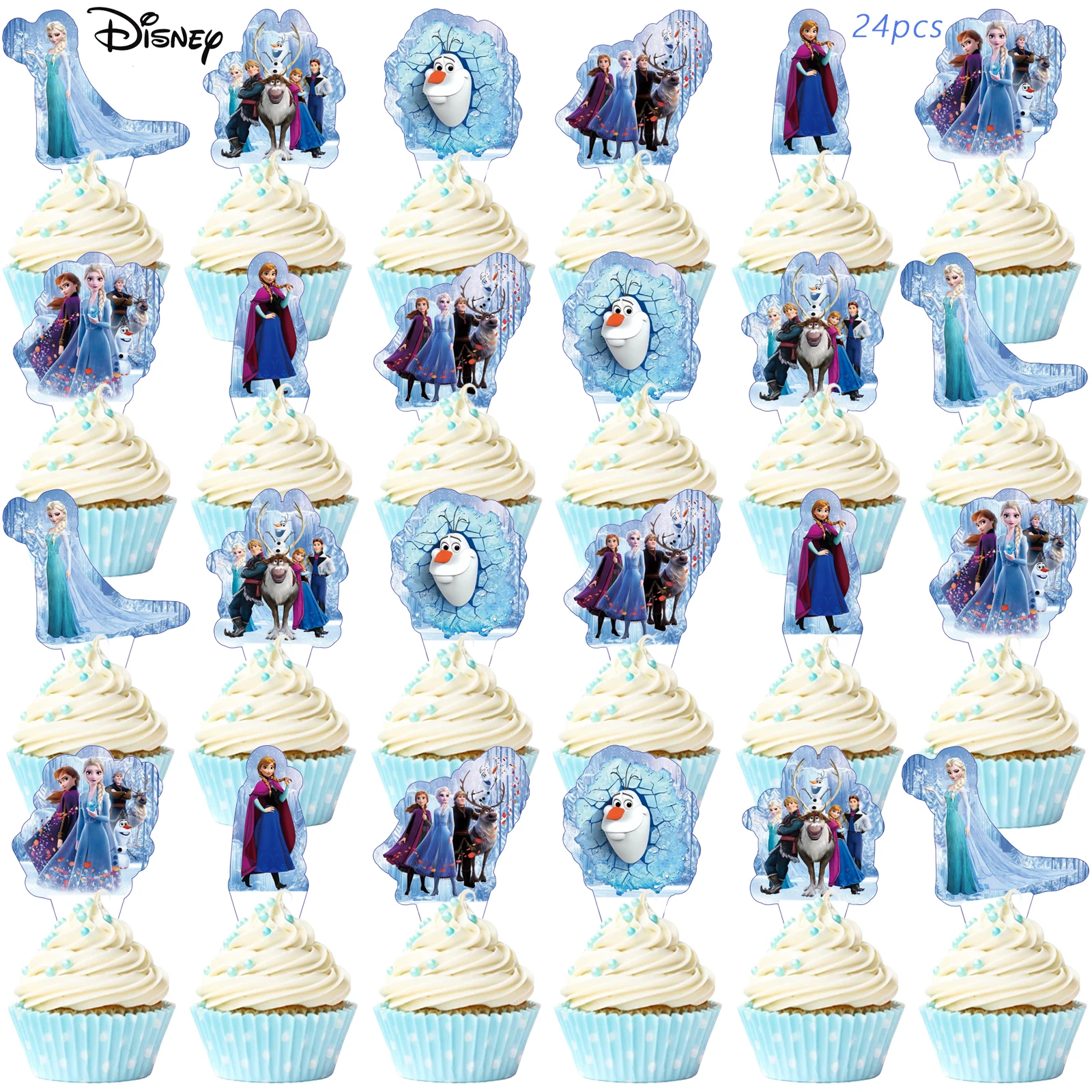 توبر الكيك المجمدة، أغطية الكب كيك للأطفال عيد ميلاد سعيد كعكة المجمدة الديكور هدية حفلة عيد ميلاد المجمدة