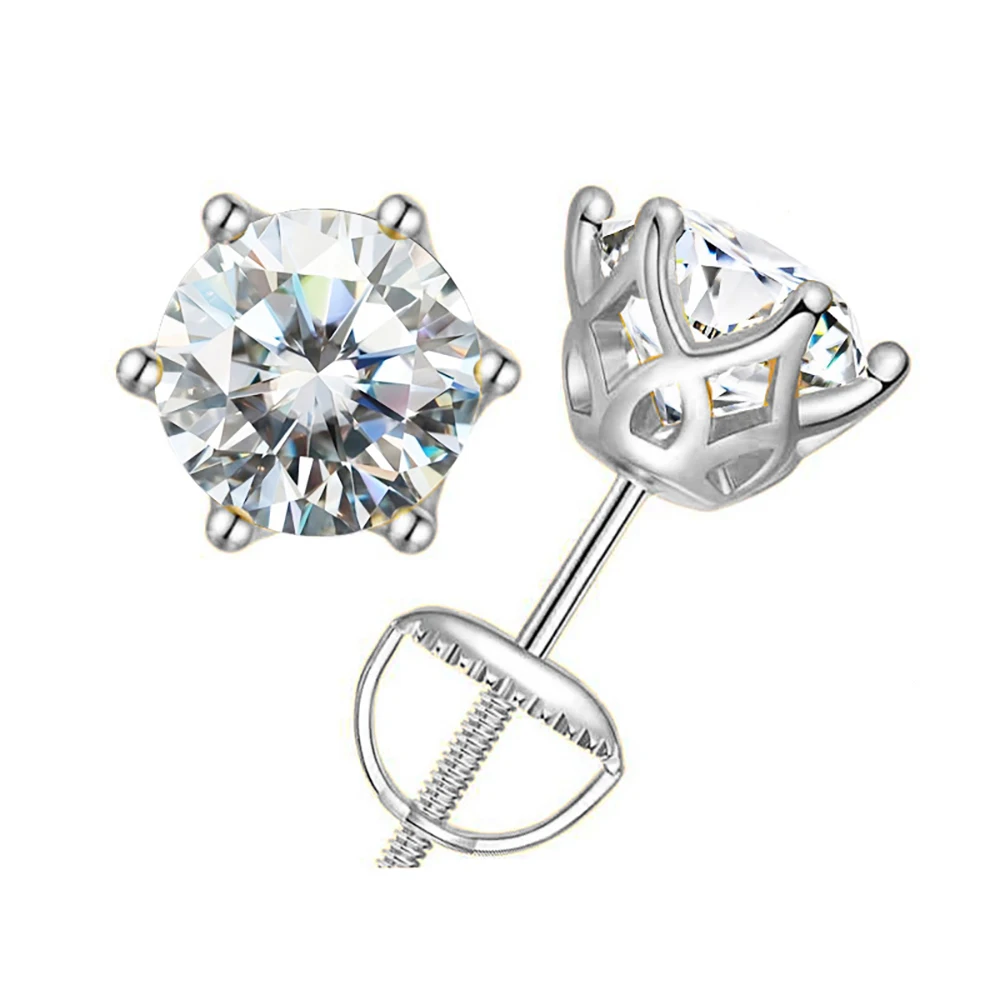 JoyceJelly 18k Vergoldete S925 Sterling Silber Grüne Moissanit-Ohrringe für Damen Klassisches 6-Krallen-Design Valentinstag-Geschenk – Detail 13