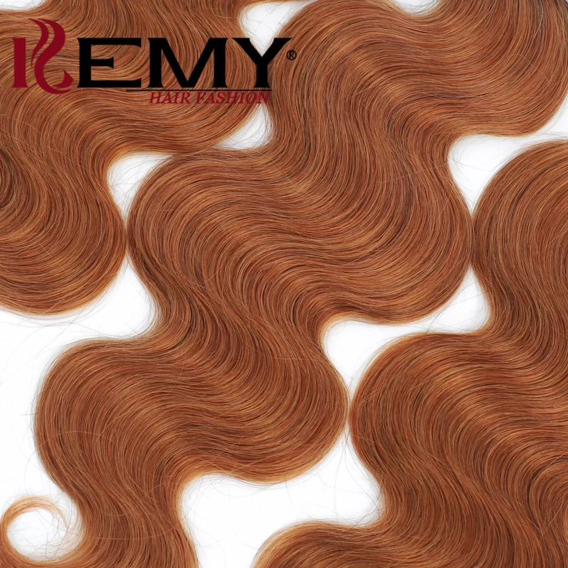 Fasci di capelli umani dell'onda del corpo 1B/30 fasci di tessuto di capelli umani colorati marrone Ombre per le donne capelli Remy brasiliani 3/4 offerte di Bundle