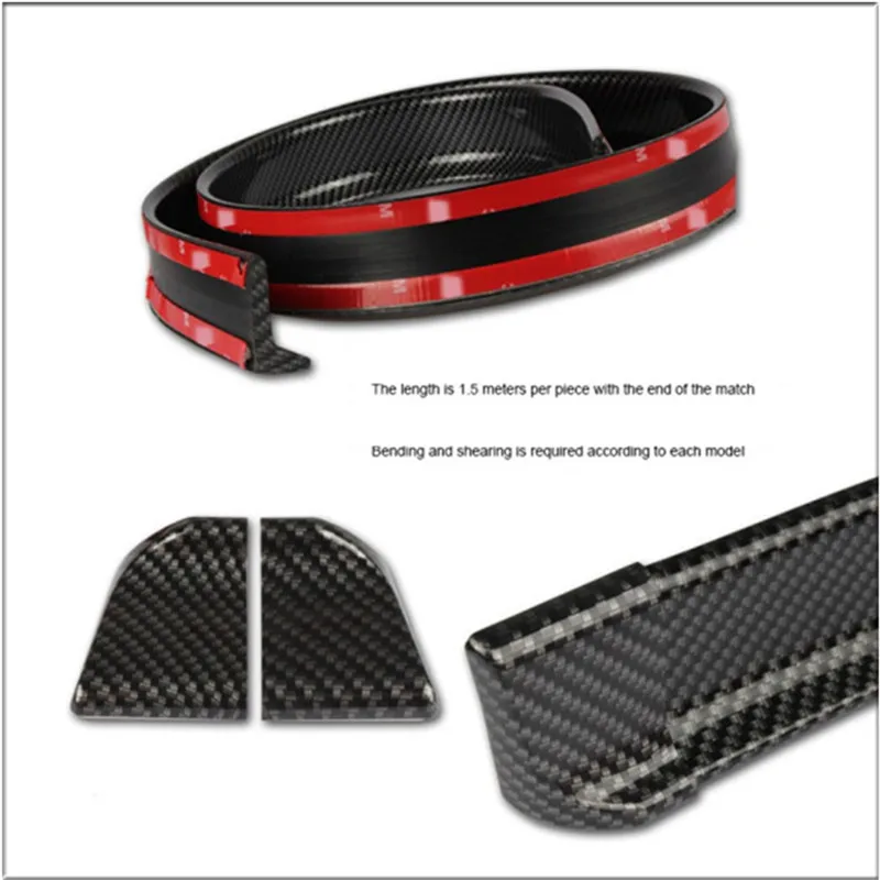 Universal Car Carbon Fiber Spoiler DIY Refit Spoiler For Citroen C1 C2 C3 C4 C5 C6 C8 C4L DS3 DS4 DS5 DS5LS DS6