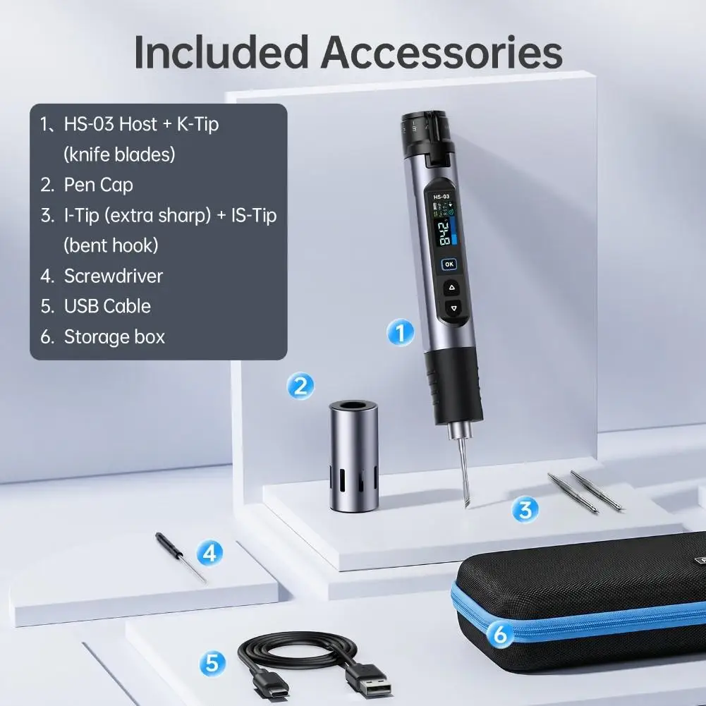 HS-03 Wireless Soldering Iron 100-450C Constant Temperature Portable Cordless Welding Tool With For Home Repair Kit