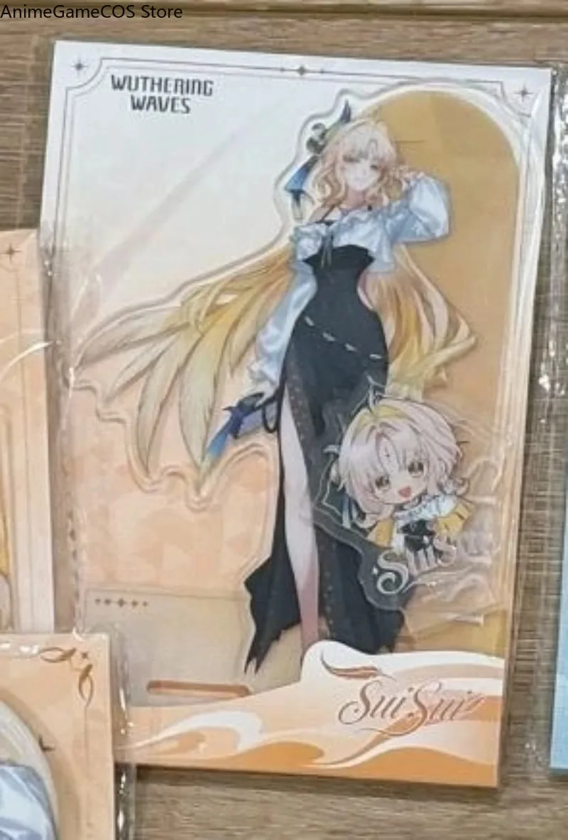 Anime Wuthering Waves Yangyang Xuanling Suisui Acrylic Standee Desktop Ornament Tin Badge Keychain Pendant Birthday Gift view 4