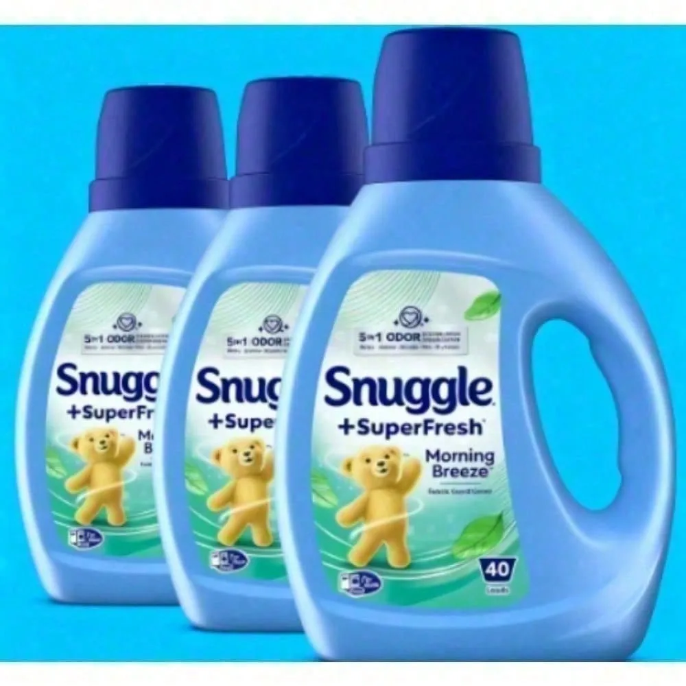 

Large Capacity Value Pack Snuggle SuperFresh Liquid Fabric Softener with Odor Eliminating Technology, Morning Breeze